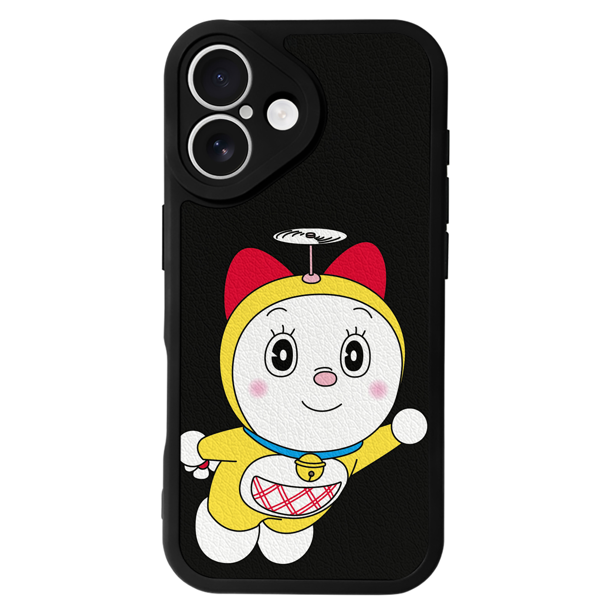 （画像用） ドラえもん ドラミ Doraemon Dorami 【iPhone 16シリーズ対応】シリコンスマホケース（レザー調） 材質：シリコン